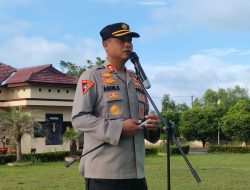 Apel Pagi Jam Pimpinan Kapolres Bangka Barat Perintah Anggotanya Ajak Masyarakat Vaksinasi