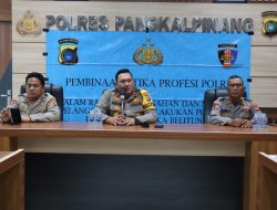 Personil Polres Pangkalpinang Mendapat Pembinaan Etika Profesi Polri dari Subbidwabprof Bidpropam Polda Kep. Babel