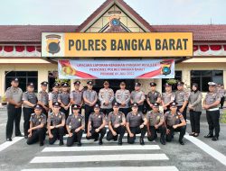 Kapolres Bangka Barat Gelar Kenaikan Pangkat 23 Anggota Polres Bangka Barat