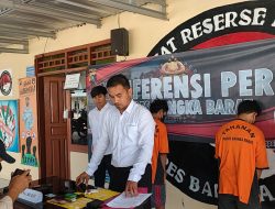 Polres Bangka Barat Melakukan Konferensi Pers Penyalahgunaan Narkoba Jenis Sabu