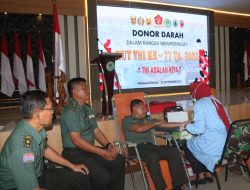 Sambut HUT ke-77 TNI, Digelar Donor Darah Serentak Di Wilayah Babel