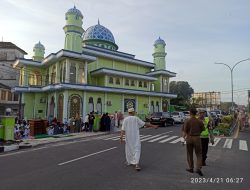 Satpol-PP Provinsi Babel Melakukan Pengamanan Sholat Idul Fitri