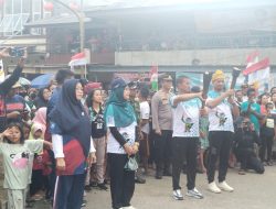 Ribuan Masyarakat Parittiga Menyaksikan Api Obor Porprov VI di Kecamatan Parittiga