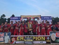 Ribuan Penonton Menyaksikan Final Pada Turnamen Karang Taruna CUP III Desa Air Kuang