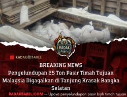 BREAKING NEWS 25 Ton Pasir Timah Menuju Malaysia Digagalkan di Tanjung Krasak Bangka Selatan 
