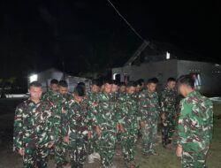 Tetap Apel dan Ibadah Taraweh, Satgas TMMD Ke 127 Kodim 0432/Basel selama Bulan Puasa Romadhon