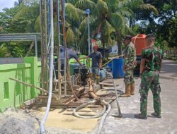 Satgas TMMD ke – 127 Kodim 0432/Basel Bikin Sumur Bor, Solusi Air Bersih bagi Warga Pulau Lepar Toboali
