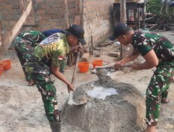 Sasar Rumah Warga Kurang Mampu, Satgas TMMD Kodim 0432/Basel Rehab RTLH Jadi Layak Huni Warga Pulau Lepar