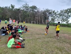 Satgas TMMD Laksanakan Senam Kerja dan Olahraga Bersama Masyarakat Pulau Lepar Toboali